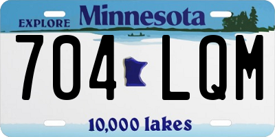 MN license plate 704LQM