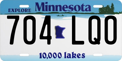 MN license plate 704LQO