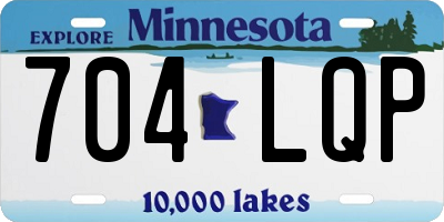 MN license plate 704LQP
