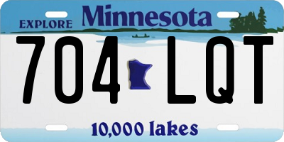 MN license plate 704LQT