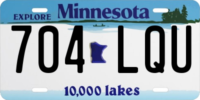 MN license plate 704LQU