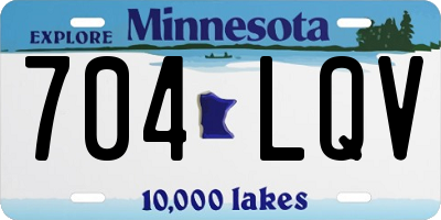 MN license plate 704LQV