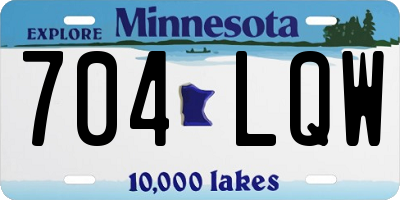 MN license plate 704LQW