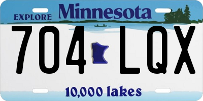 MN license plate 704LQX