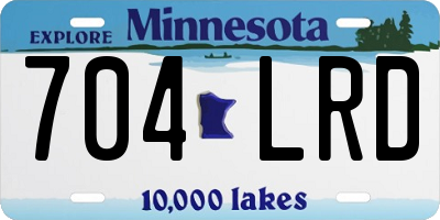 MN license plate 704LRD