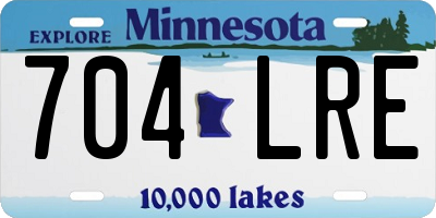 MN license plate 704LRE