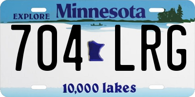 MN license plate 704LRG
