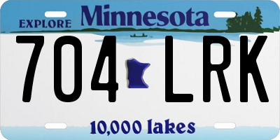 MN license plate 704LRK