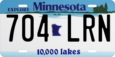 MN license plate 704LRN
