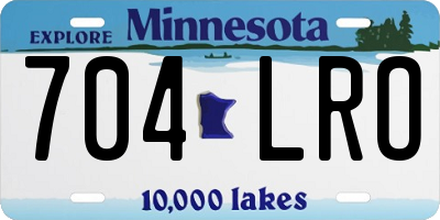 MN license plate 704LRO