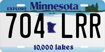 MN license plate 704LRR