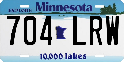 MN license plate 704LRW