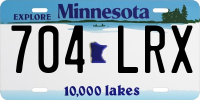 MN license plate 704LRX