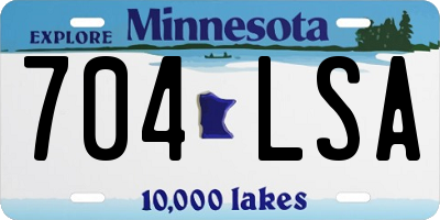 MN license plate 704LSA