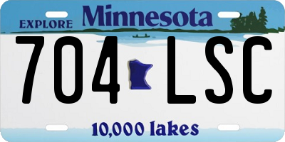 MN license plate 704LSC