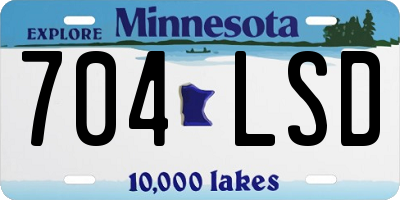 MN license plate 704LSD