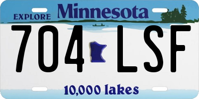 MN license plate 704LSF