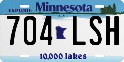 MN license plate 704LSH
