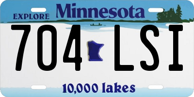 MN license plate 704LSI