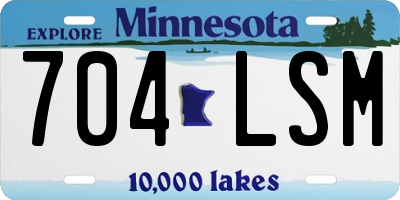 MN license plate 704LSM