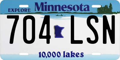 MN license plate 704LSN