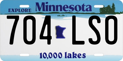 MN license plate 704LSO