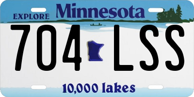 MN license plate 704LSS