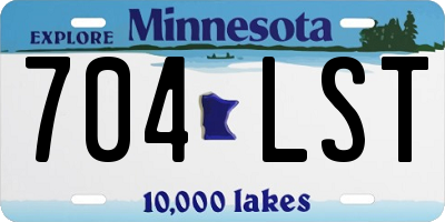 MN license plate 704LST
