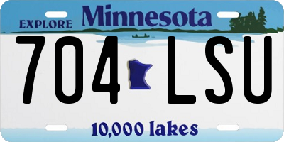 MN license plate 704LSU
