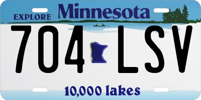 MN license plate 704LSV