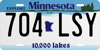 MN license plate 704LSY
