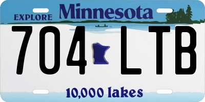 MN license plate 704LTB
