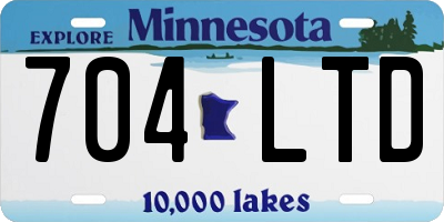 MN license plate 704LTD