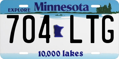 MN license plate 704LTG