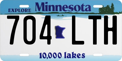 MN license plate 704LTH