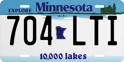MN license plate 704LTI