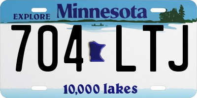 MN license plate 704LTJ