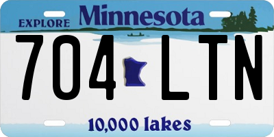 MN license plate 704LTN