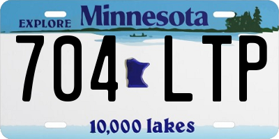 MN license plate 704LTP