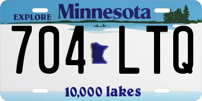 MN license plate 704LTQ