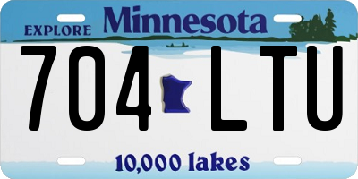 MN license plate 704LTU