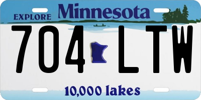 MN license plate 704LTW