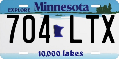 MN license plate 704LTX