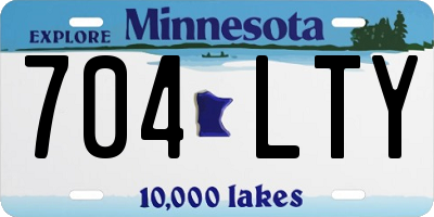 MN license plate 704LTY