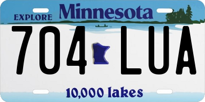 MN license plate 704LUA