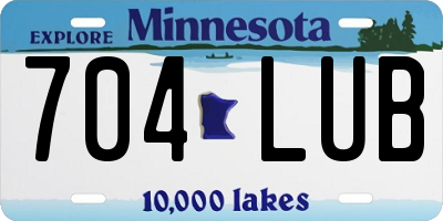 MN license plate 704LUB