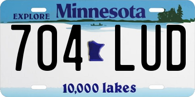 MN license plate 704LUD