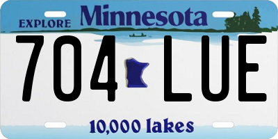 MN license plate 704LUE