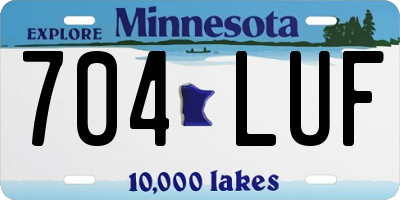 MN license plate 704LUF