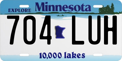 MN license plate 704LUH